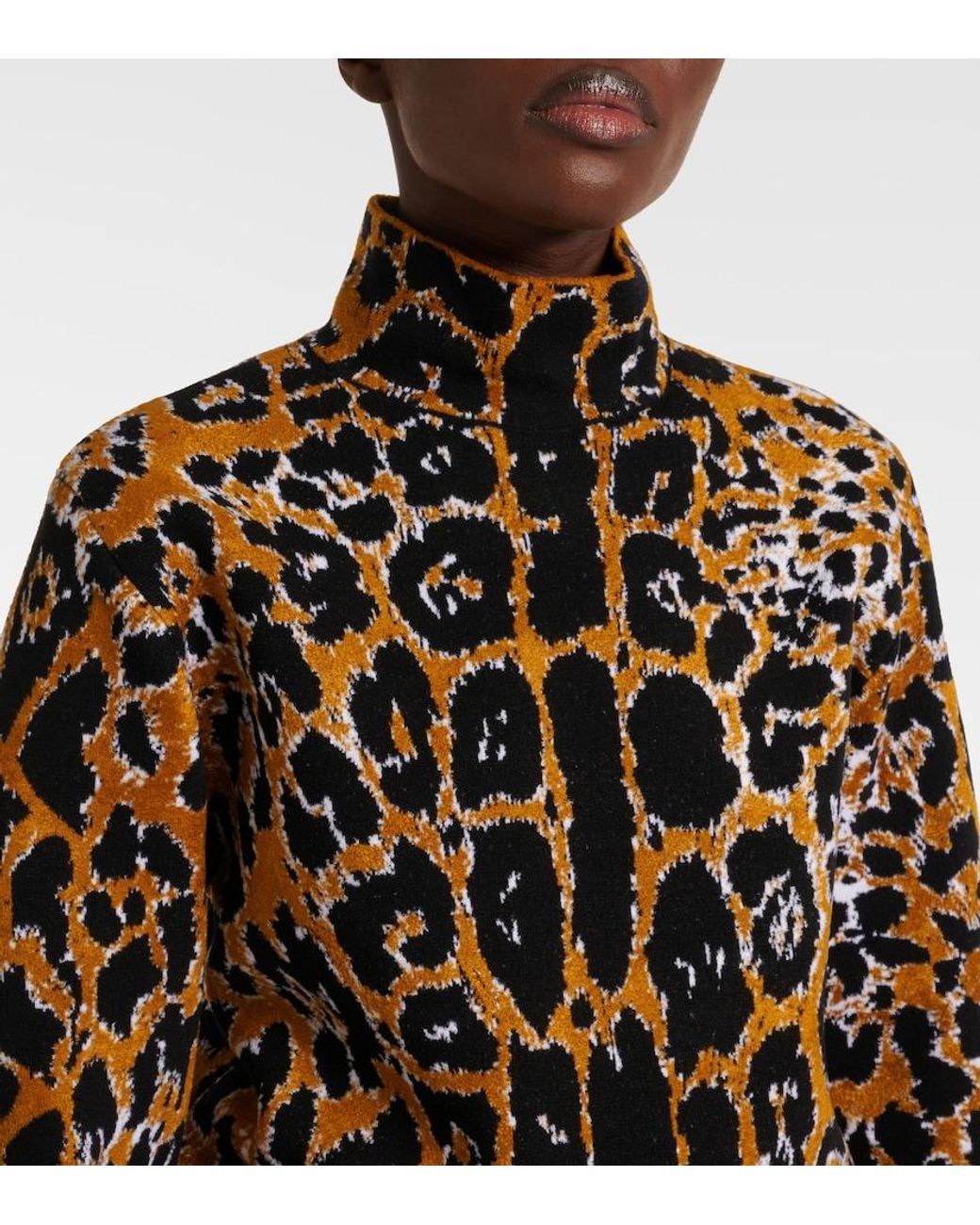Alaïa Black Leopard Jacquard Sweater