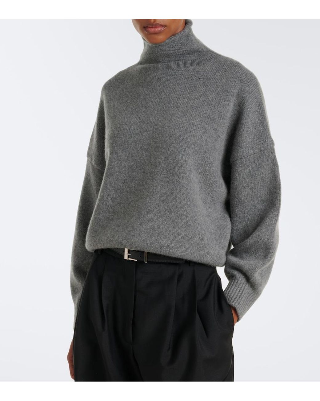 arch4 Gray Cimmie Cashmere Turtleneck Sweater