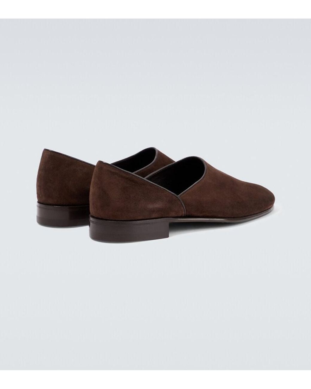 Bode Brown House Shoe Suede Loafers for men