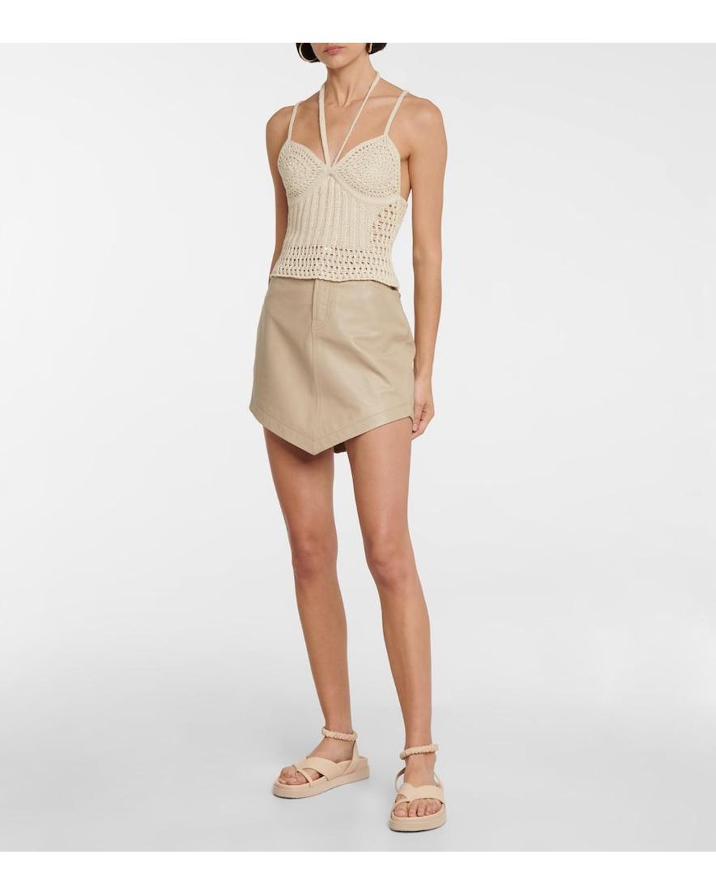 Jonathan Simkhai White Ralia Cotton-blend Crocheted Crop Top