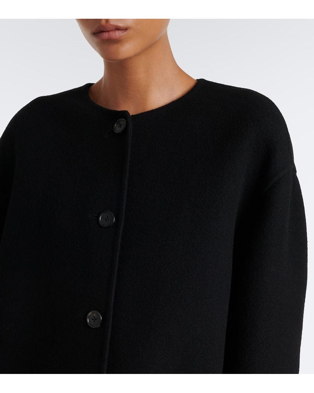 The Row Black Quintus Wool And Cashmere-Blend Jacket