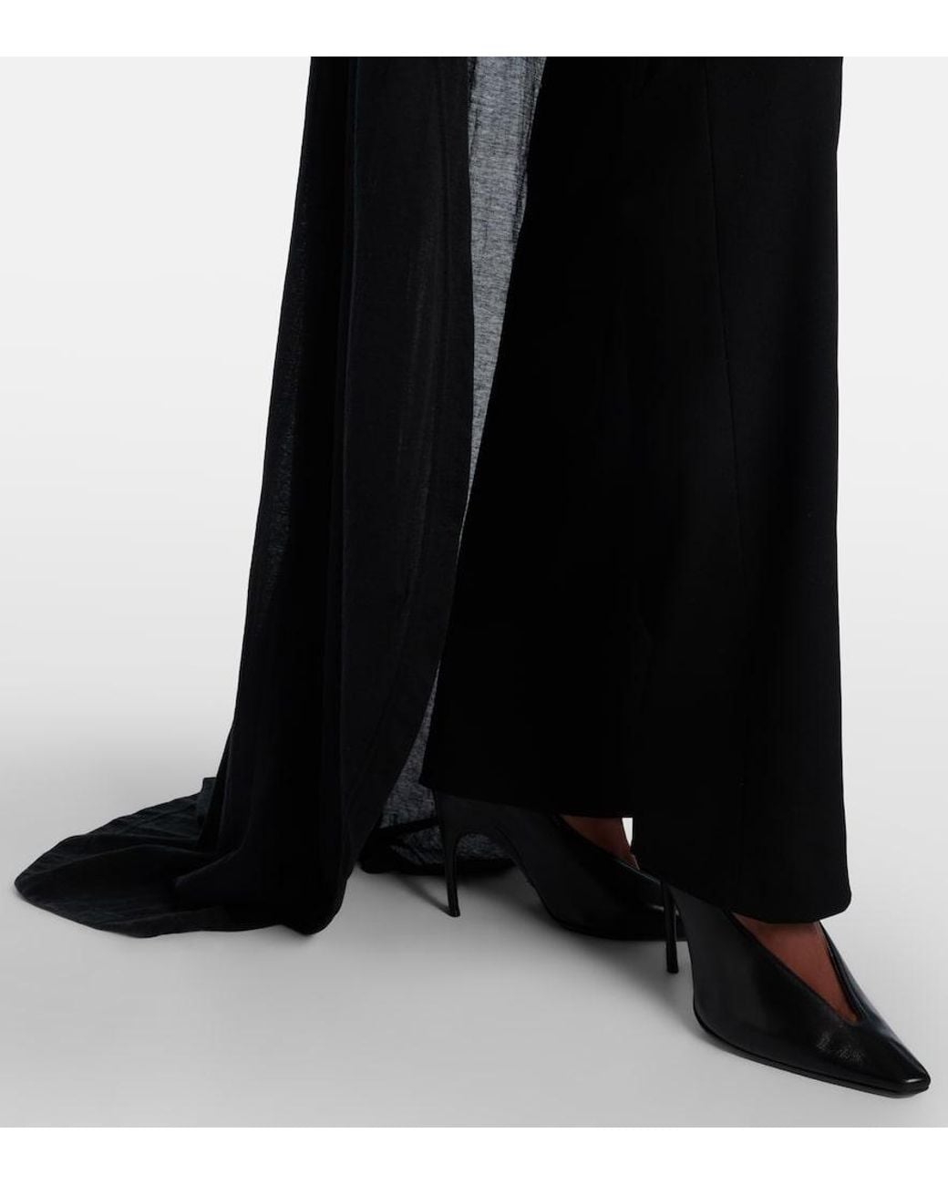 Balenciaga Black Duchesse Leather Pumps