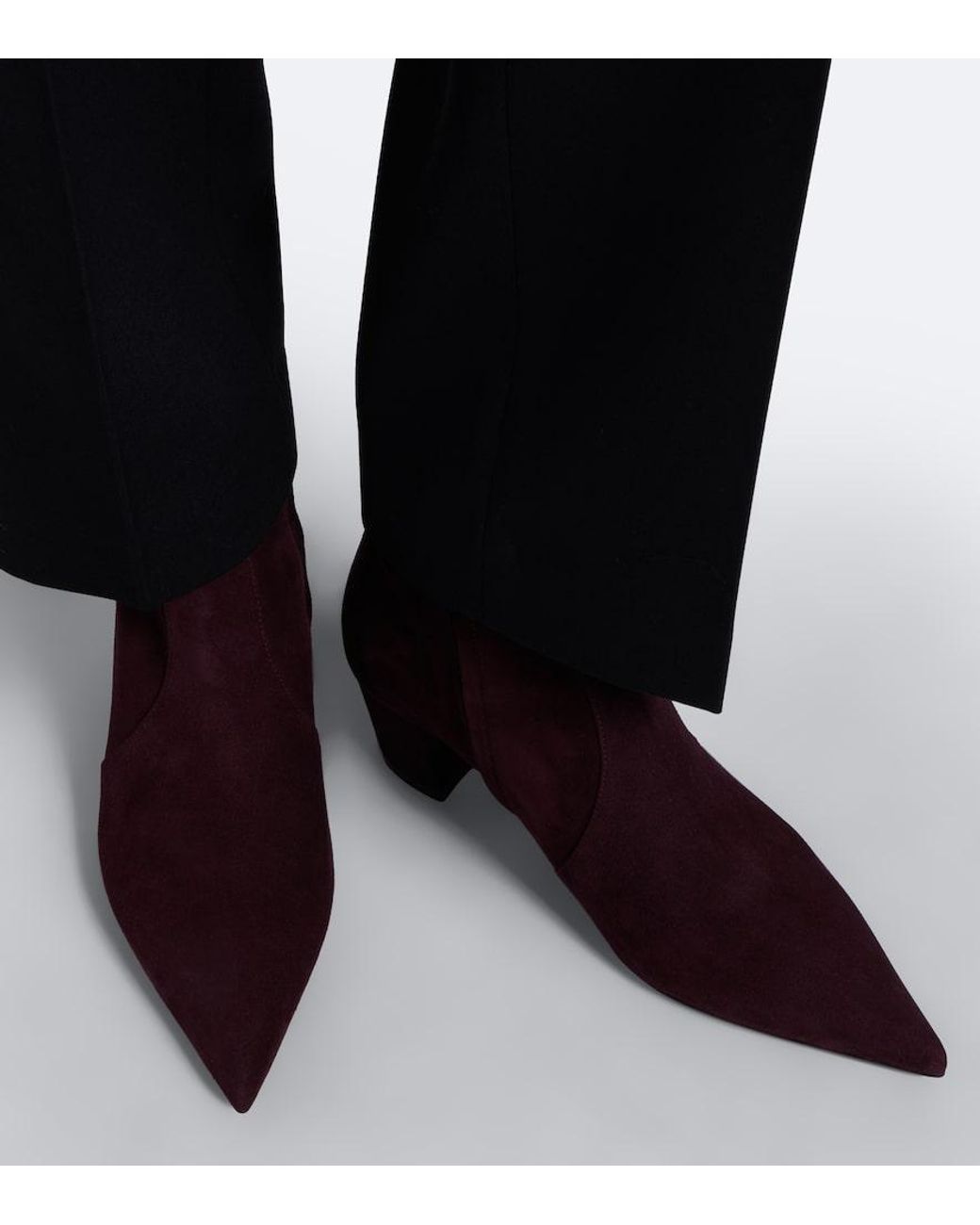 Gianvito Rossi Purple Keinna Suede Ankle Boots