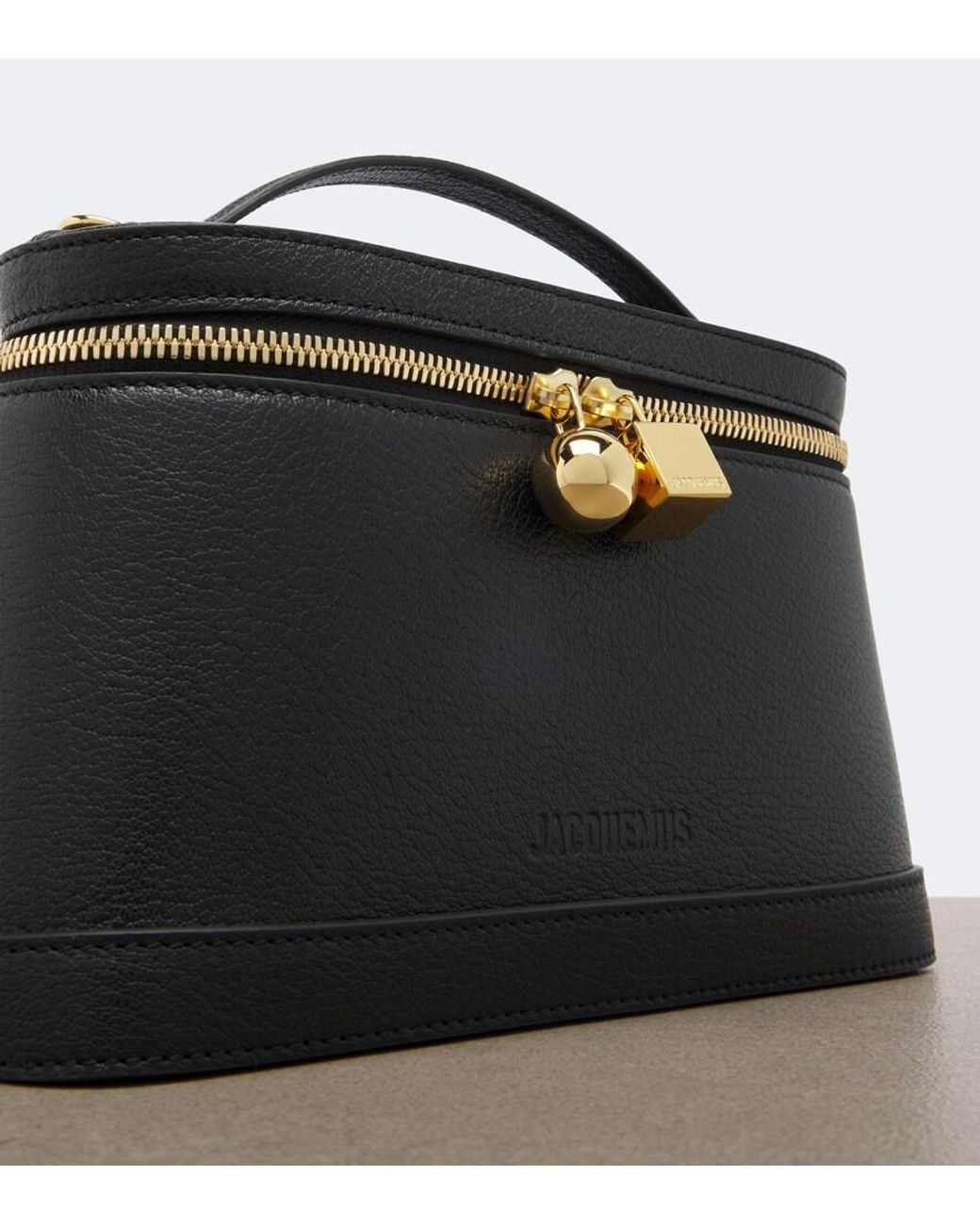 Jacquemus Black Petit Vanity Leather Vanity Bag