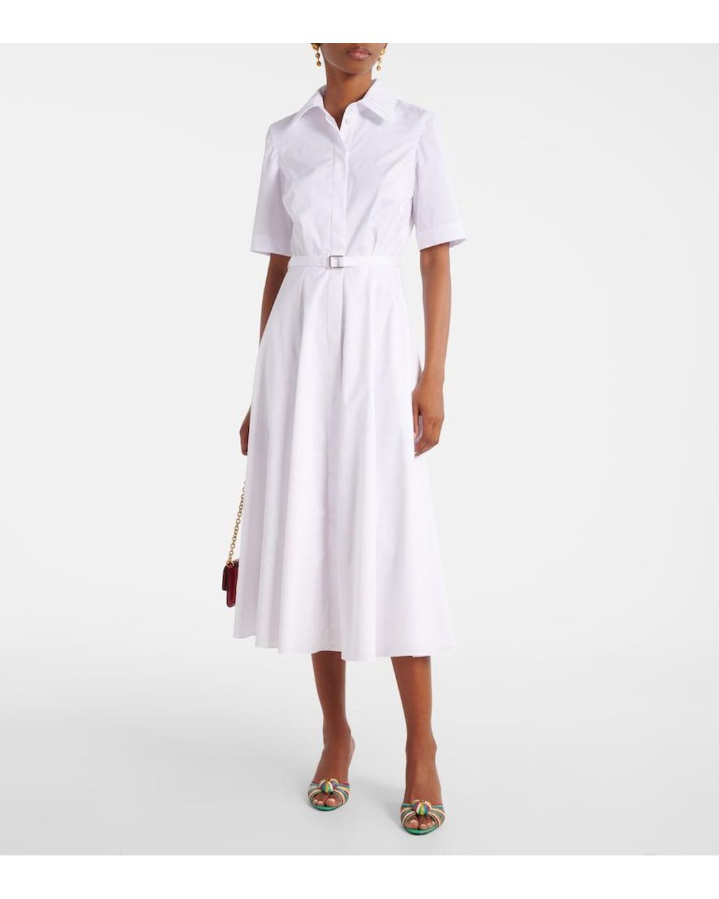 Emilia Wickstead White Rubie Cotton Shirt Dress
