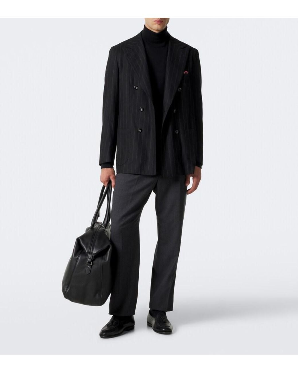 Dunhill Gray Wool And Cashmere Straight Pants for men