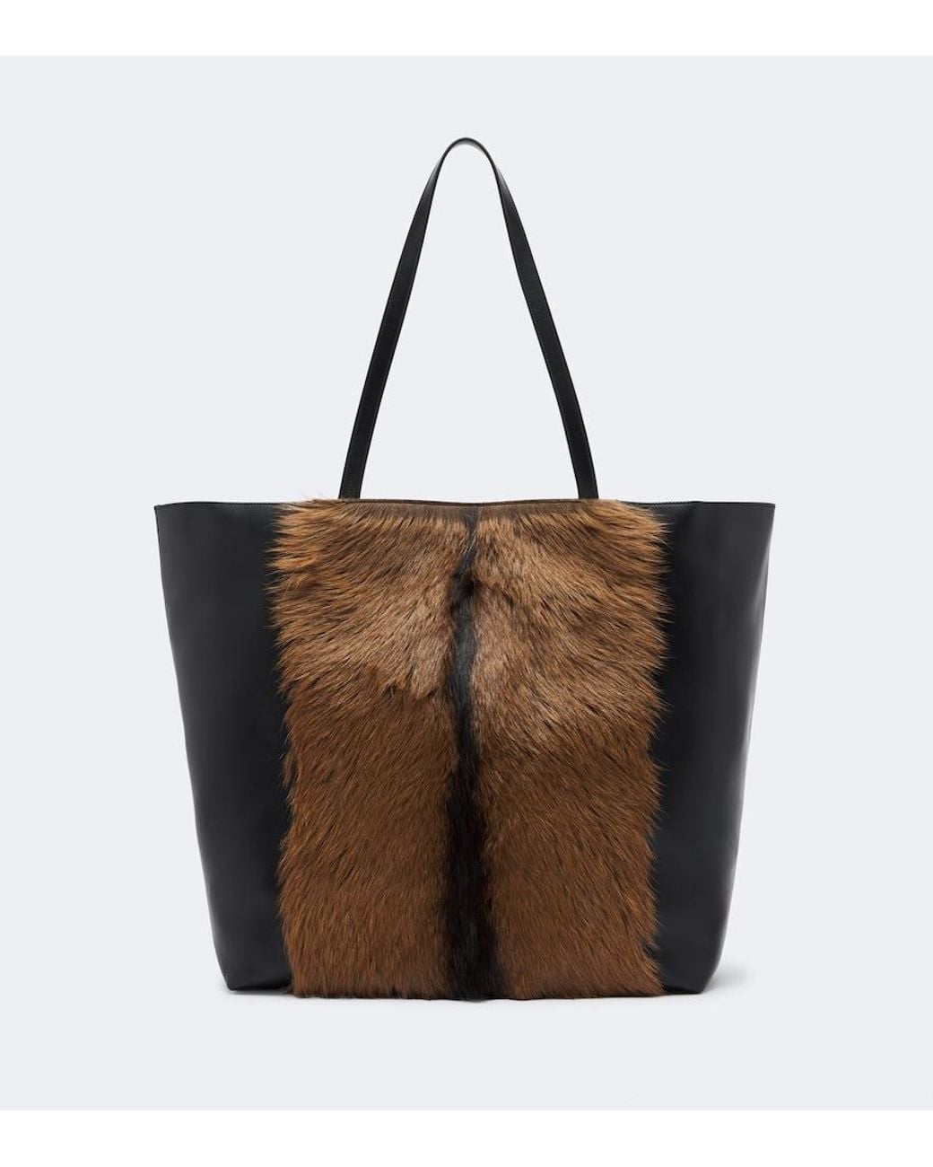 Totême Brown Roam Large Leather Tote Bag