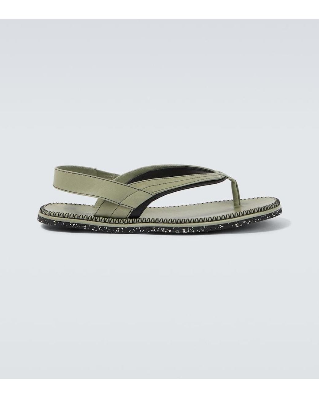 Kiko Kostadinov Green Andras Leather Thong Sandals for men
