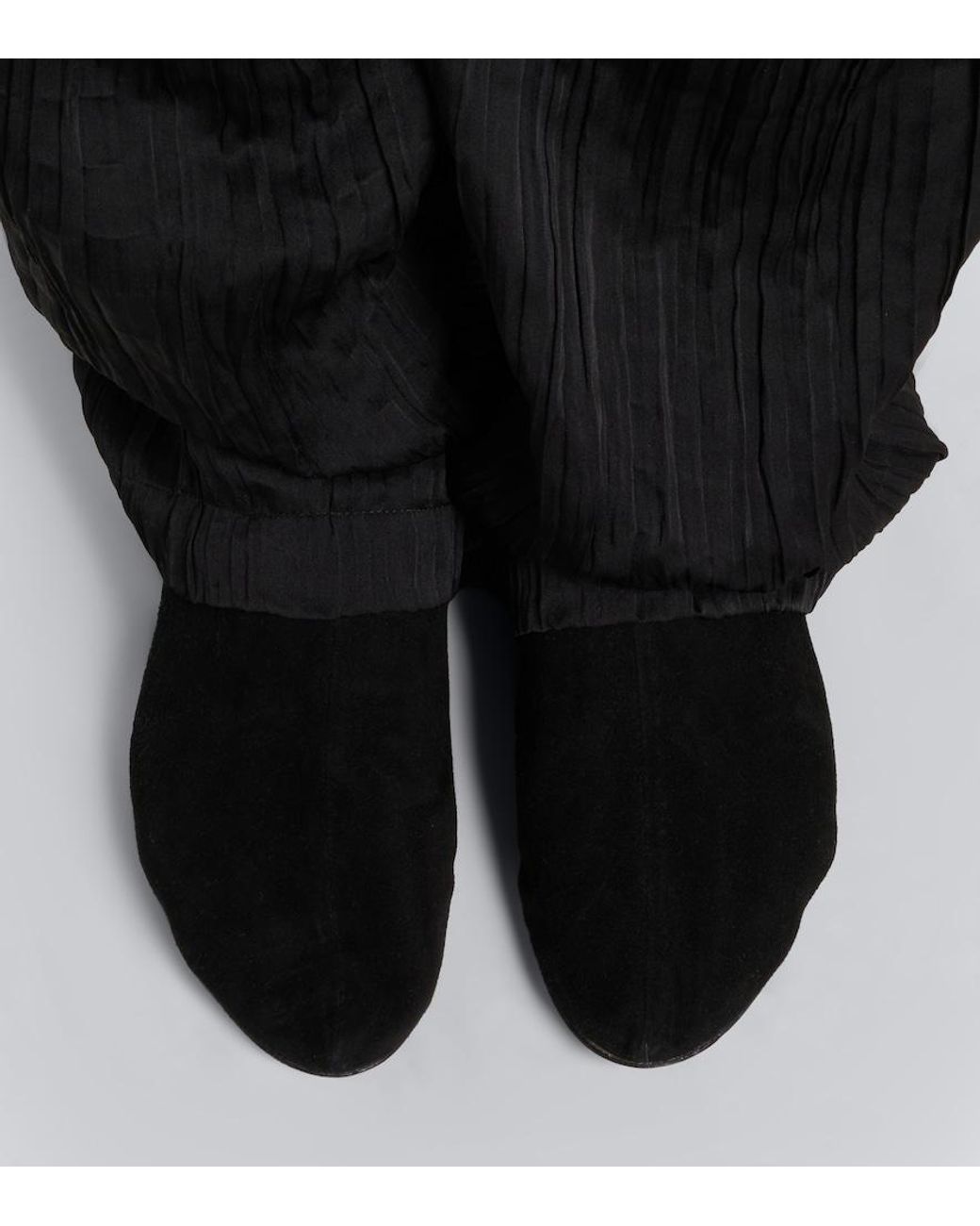 The Row Black Stellene Suede Slip-On Shoes
