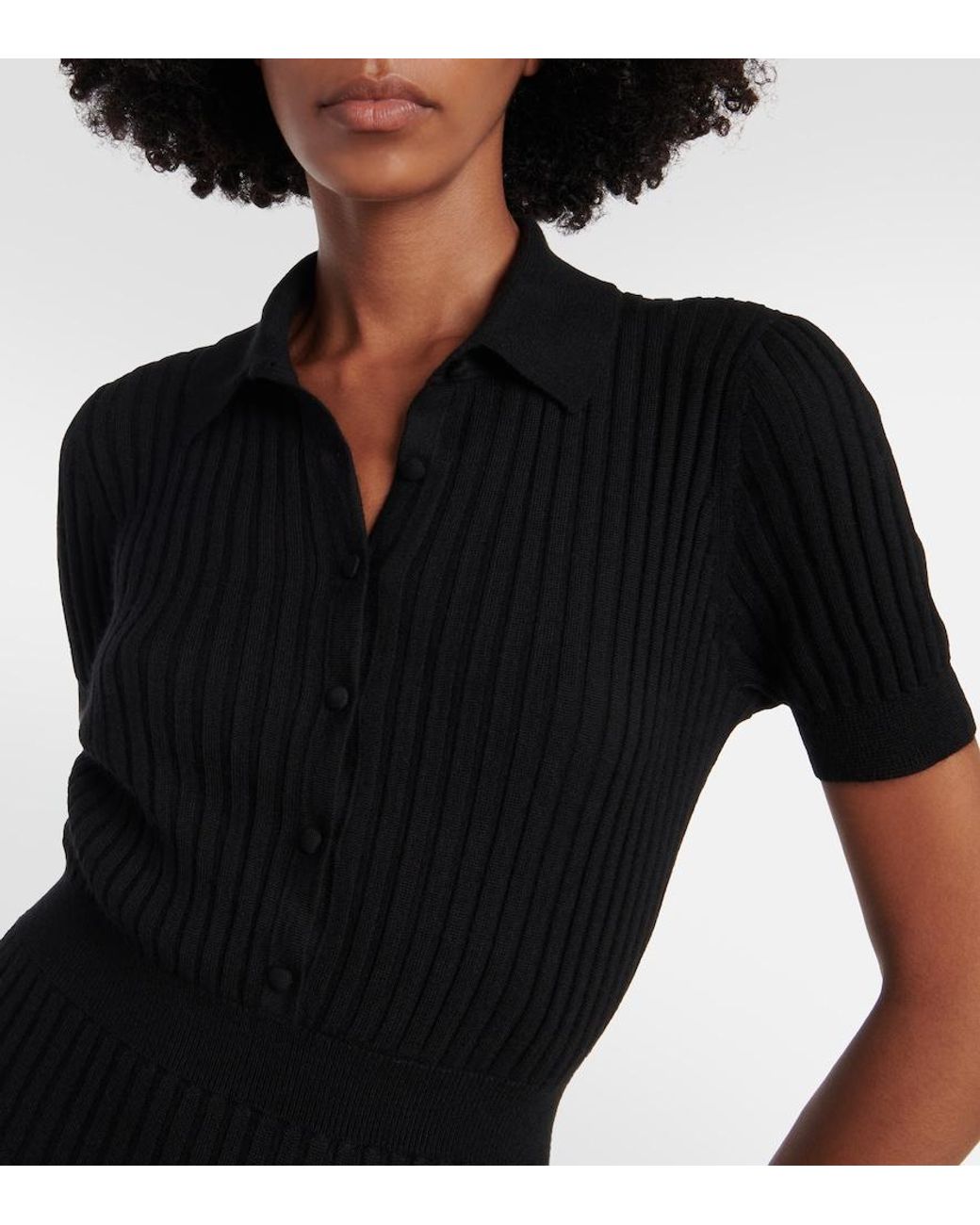 Gabriela Hearst Black Amor Silk And Cashmere Midi Dress