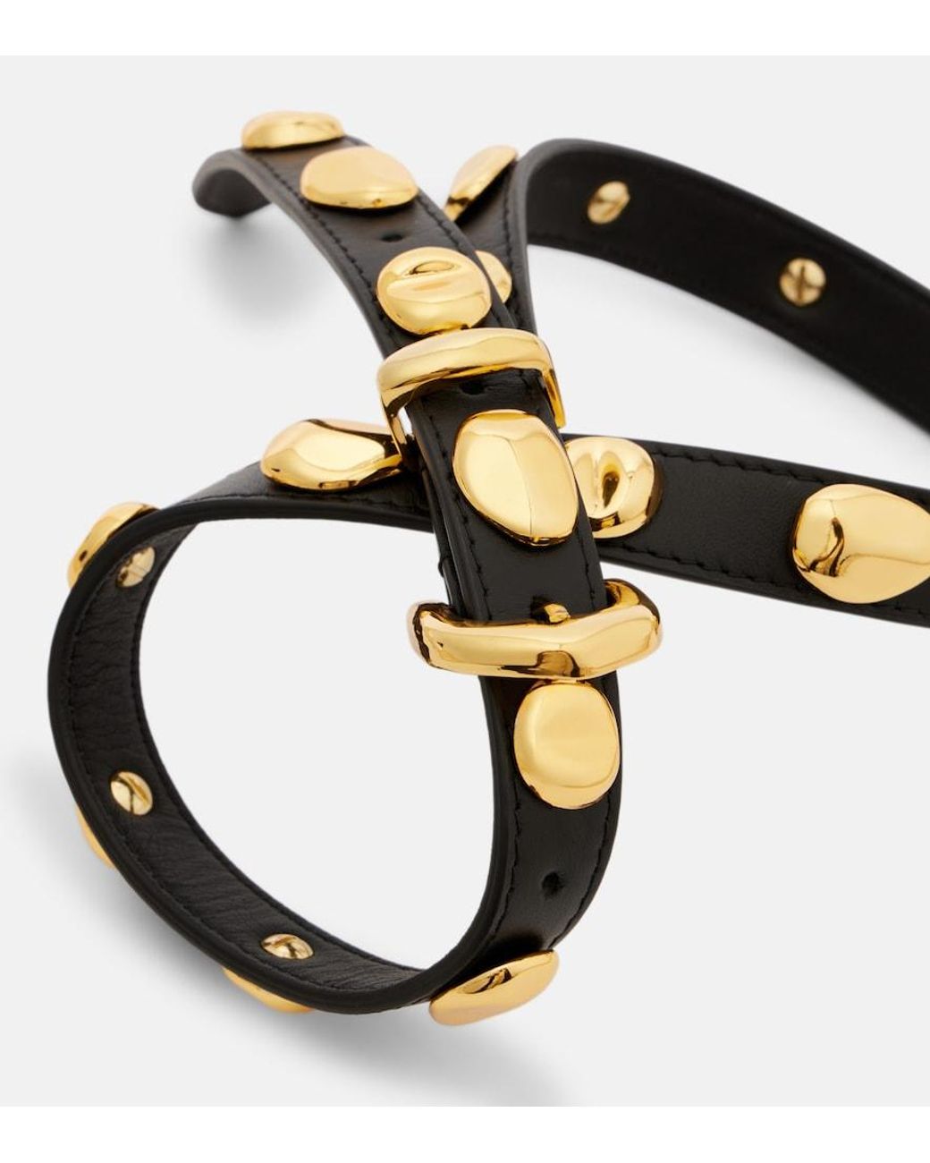 Amanu Black Vaal Embellished Leather Belt