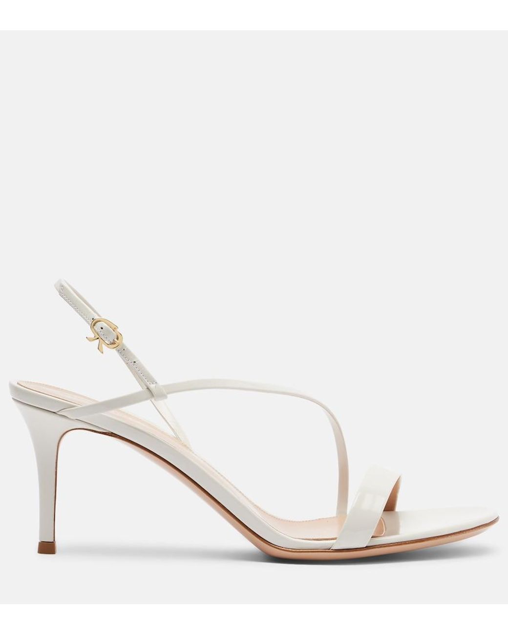 Gianvito Rossi Natural Manhattan Patent Leather Sandals