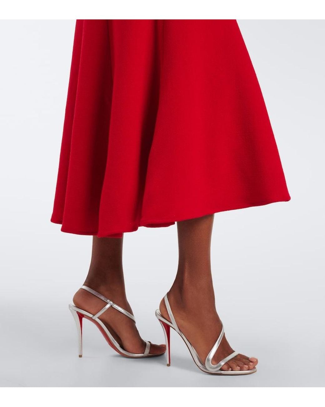Roland Mouret Red Wool Crepe Cocktail Dress