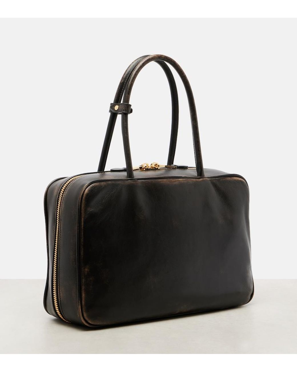 Miu Miu Black Beau Large Leather Tote Bag