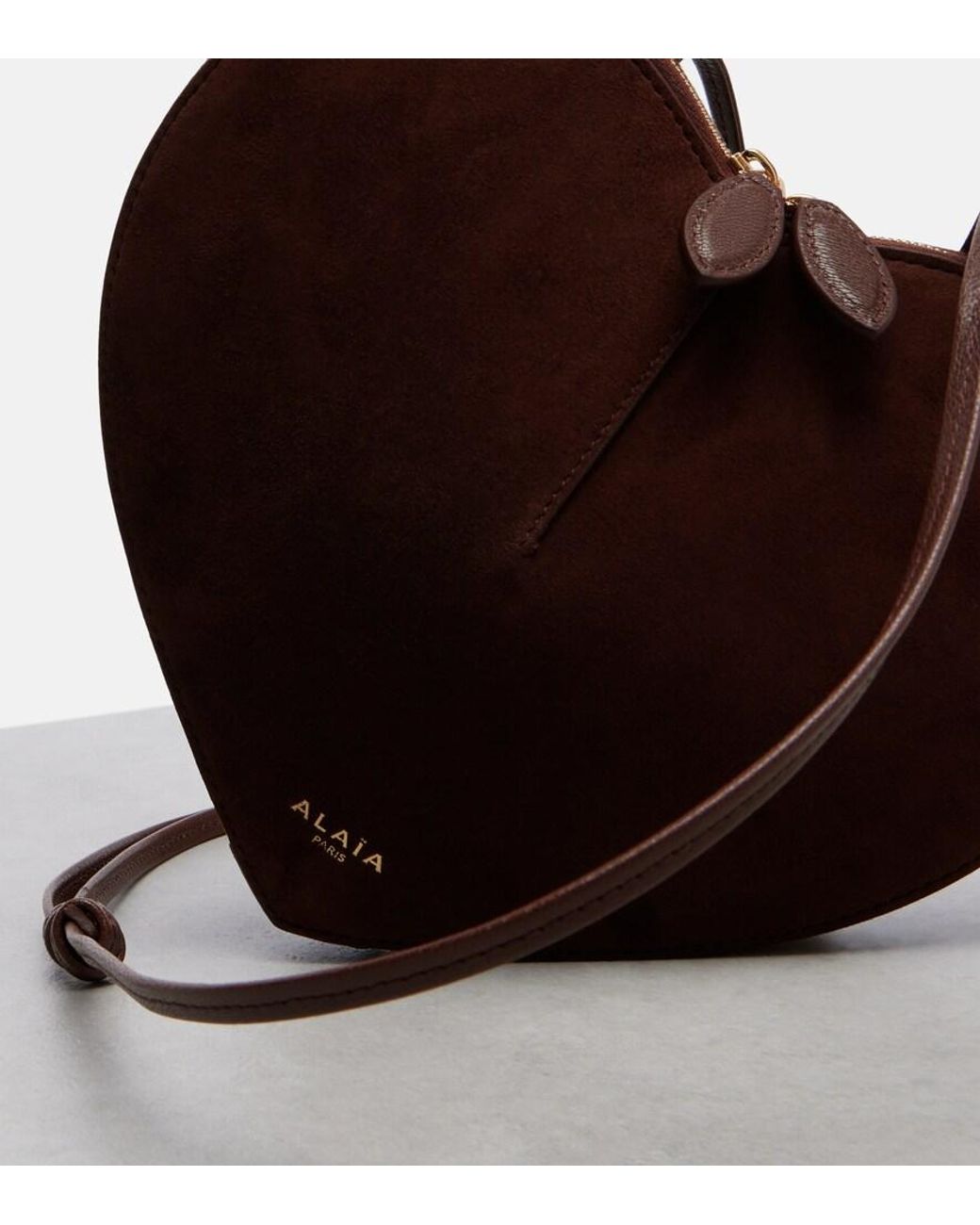 Alaïa White Le Cour Small Leather And Suede Crossbody Bag