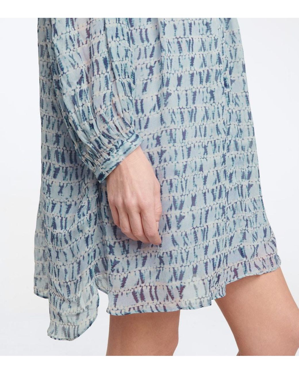 Isabel Marant Blue Silorion Tie-Dye Chiffon Minidress