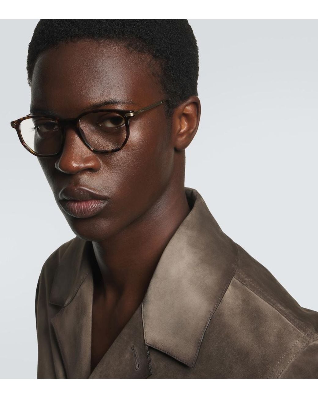 Cartier Brown Signature C Round Glasses for men
