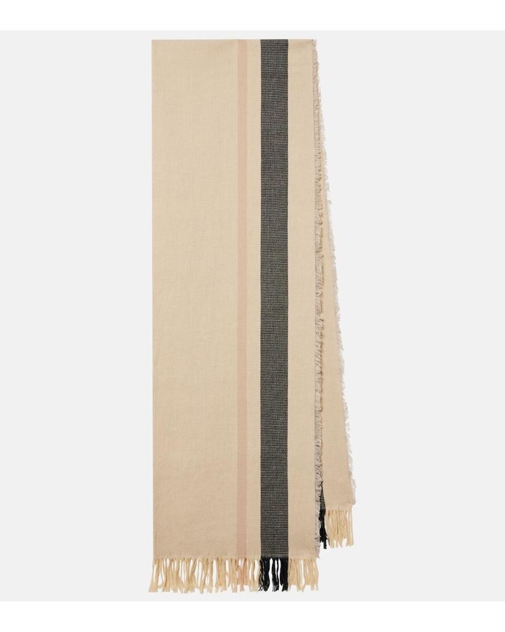 The Row Natural Cadia Cotton And Linen Scarf