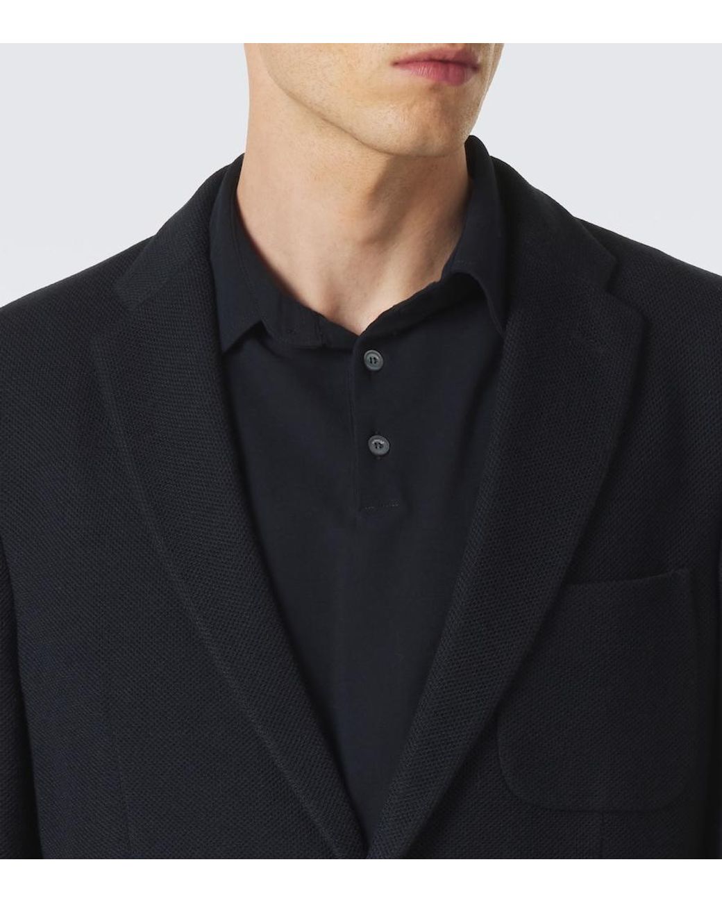 Slowear Blue Single-Breasted Wool-Blend Blazer for men