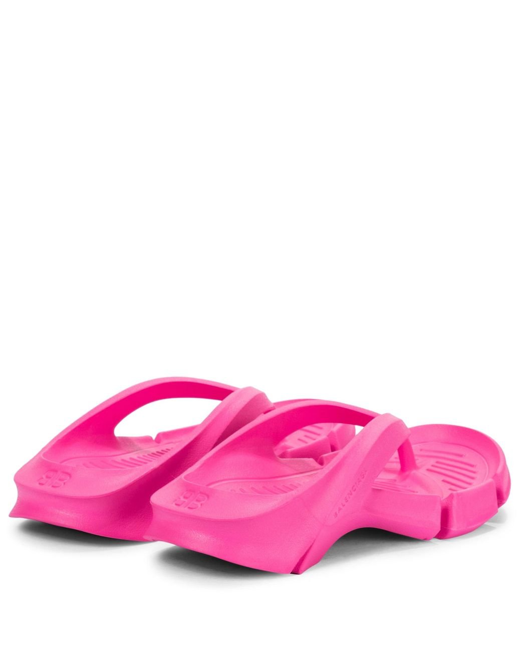 Pink balenciaga outlet flip flops