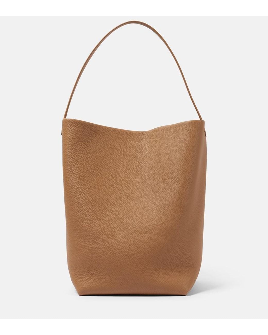 The Row Brown N/S Park Large Leather Tote Bag