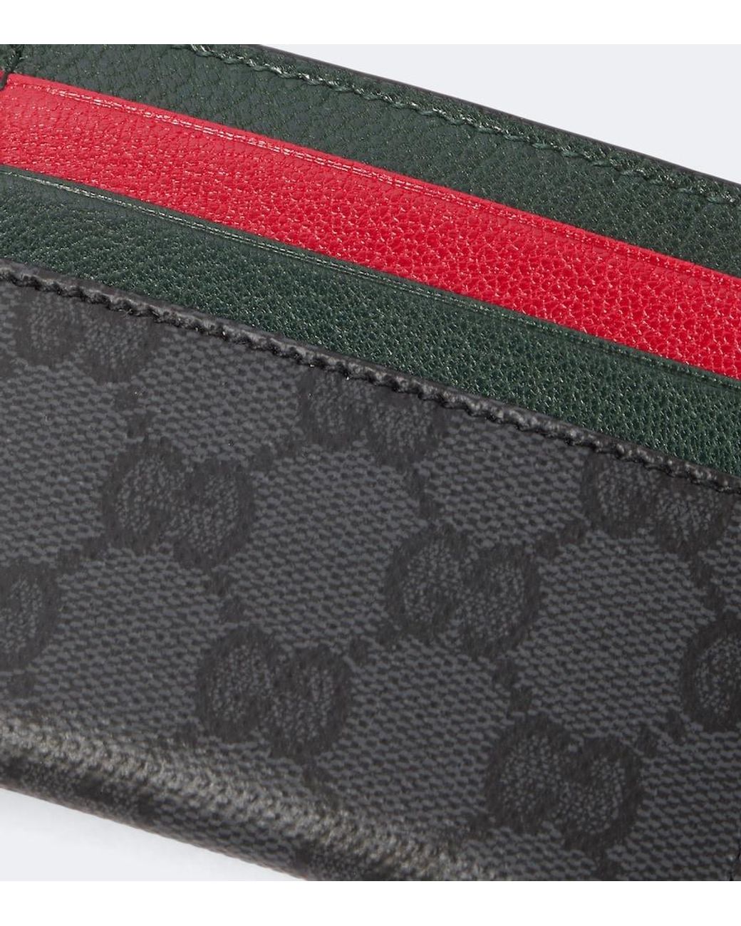 Gucci Red Gg Canvas Card Holder for men
