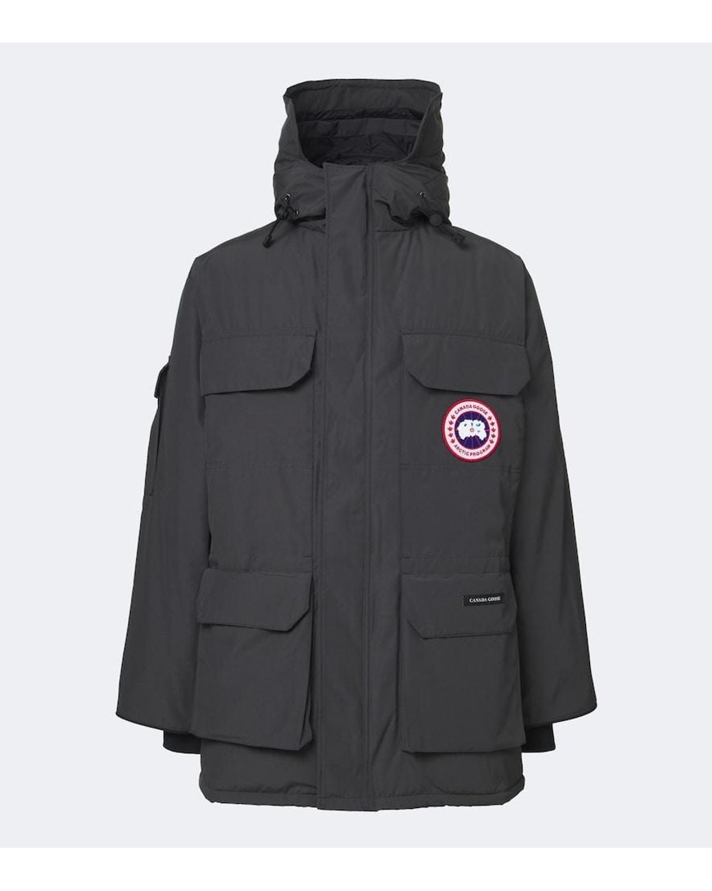 Canada Goose Black Expedition Hooded Down Jacket for men