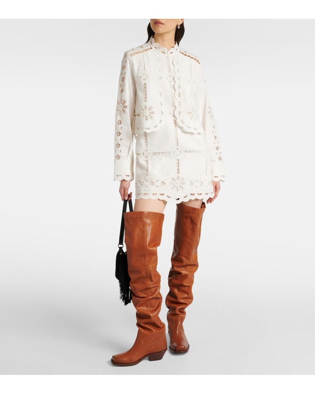 Isabel Marant Brown Amati Leather Over-The-Knee Boots