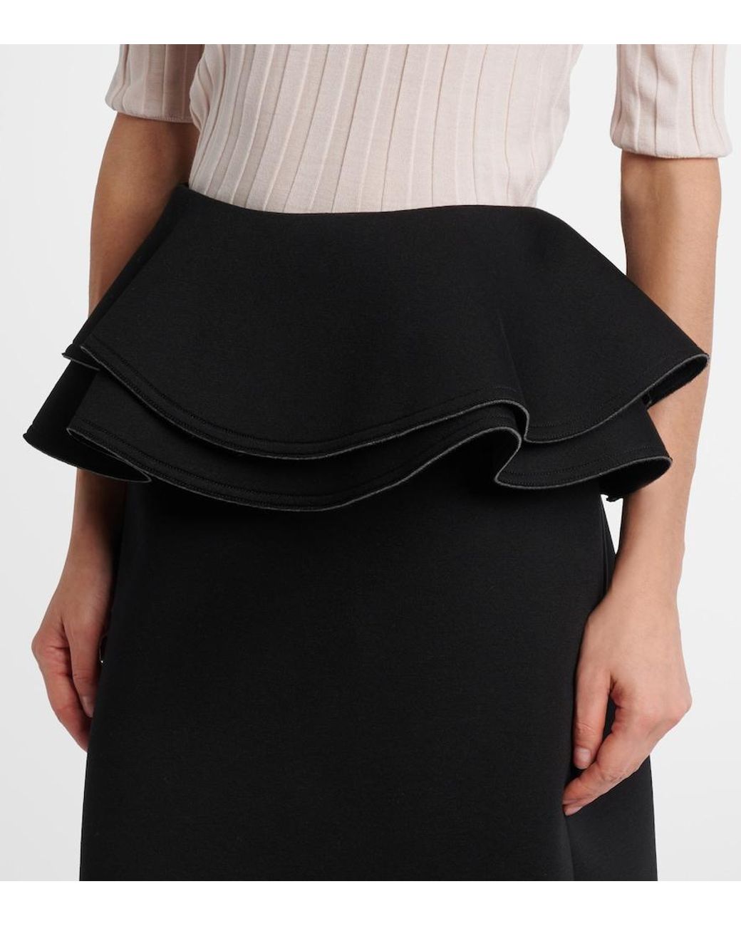 Jupe Midi Plan C en coloris Black