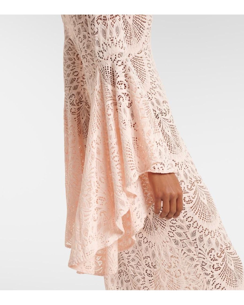 Alexandra Miro Pink Amara Lace Maxi Dress