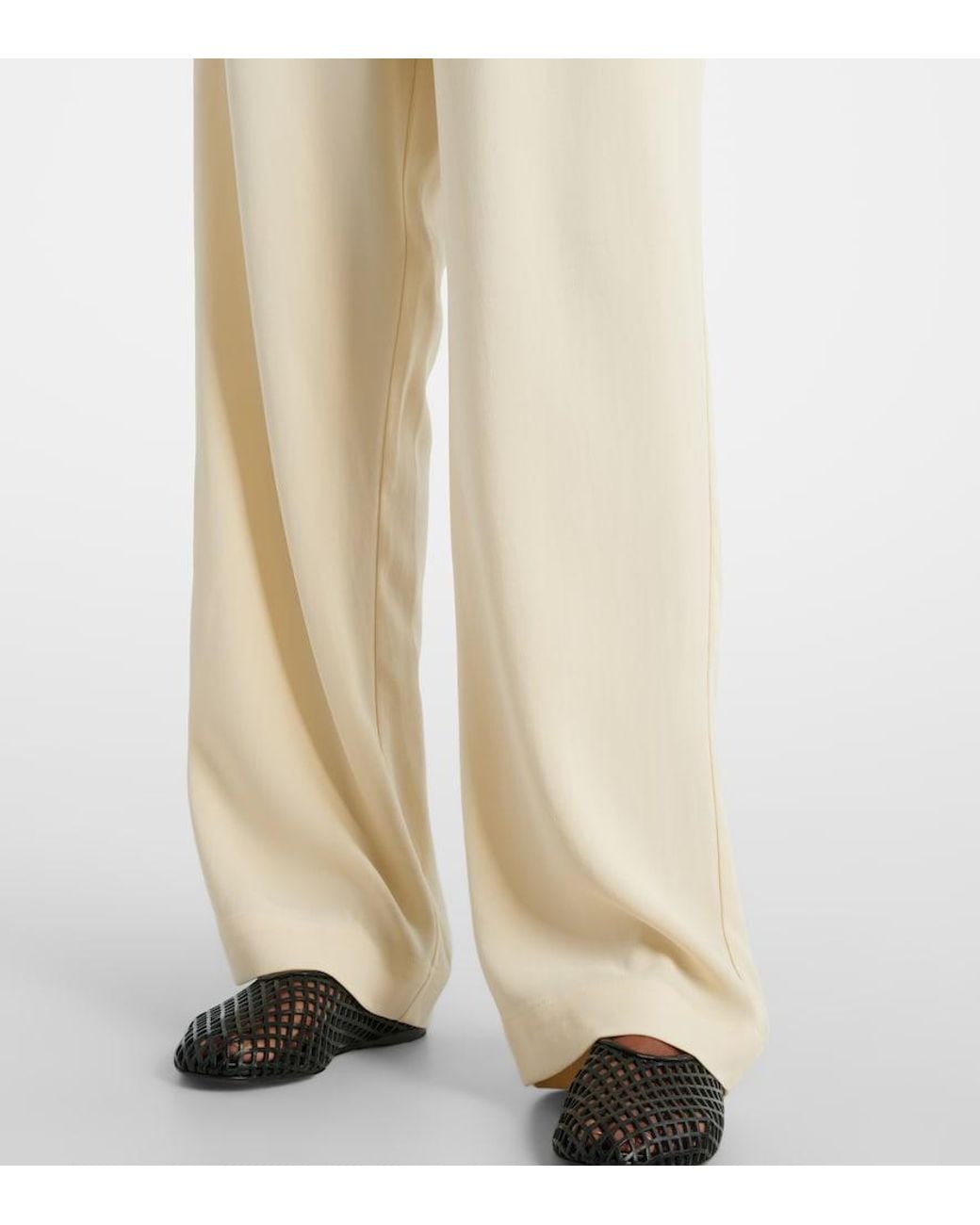 Asceno Natural Aurelia Wide-Leg Pants