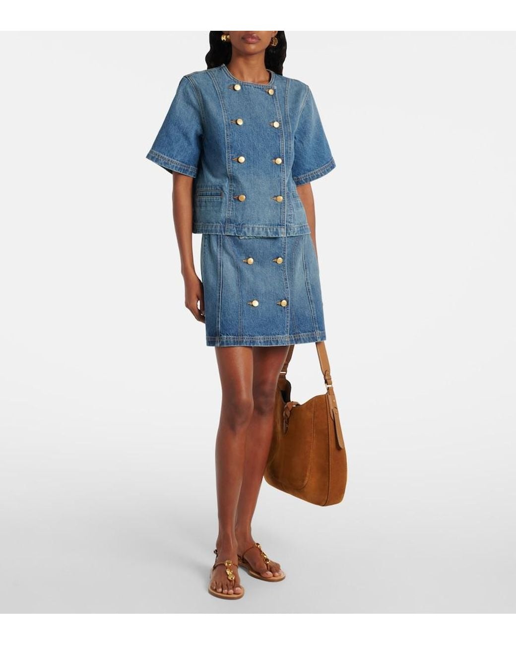 Ulla Johnson Blue Serge Denim Top