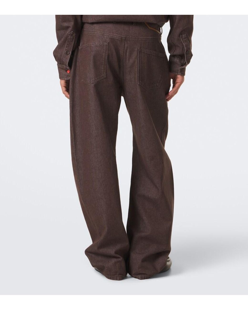 Jacquemus Brown De-Nimes Tempo Barrel-Leg Jeans for men