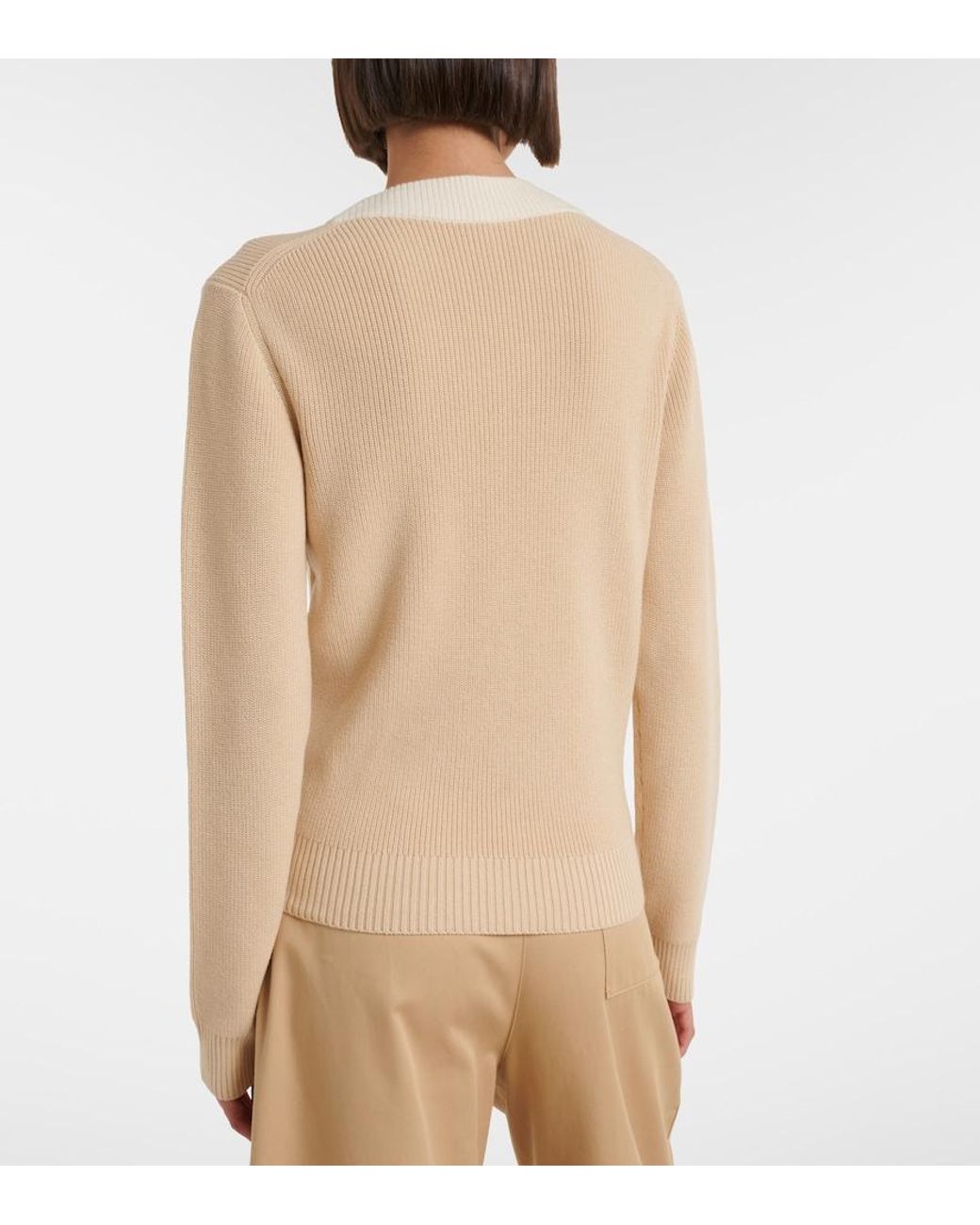 Loewe Natural Double L Cotton And Wool Sweater