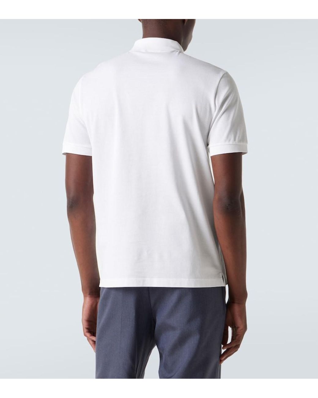 Prada White Logo Polo Shirt for men