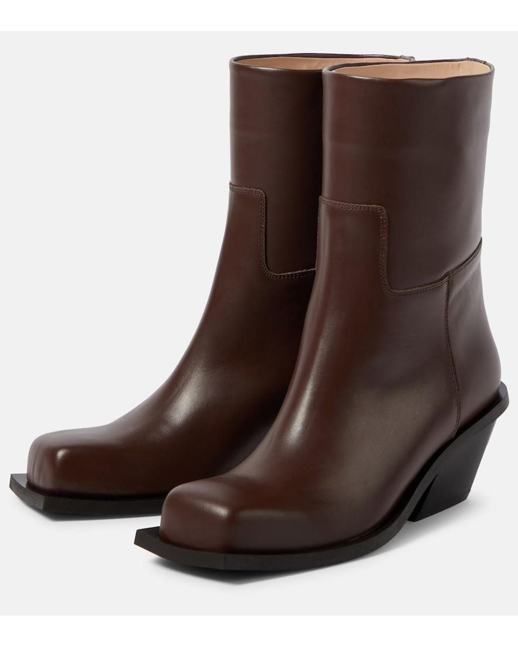 Gia Borghini Brown Blondine Leather Ankle Boots