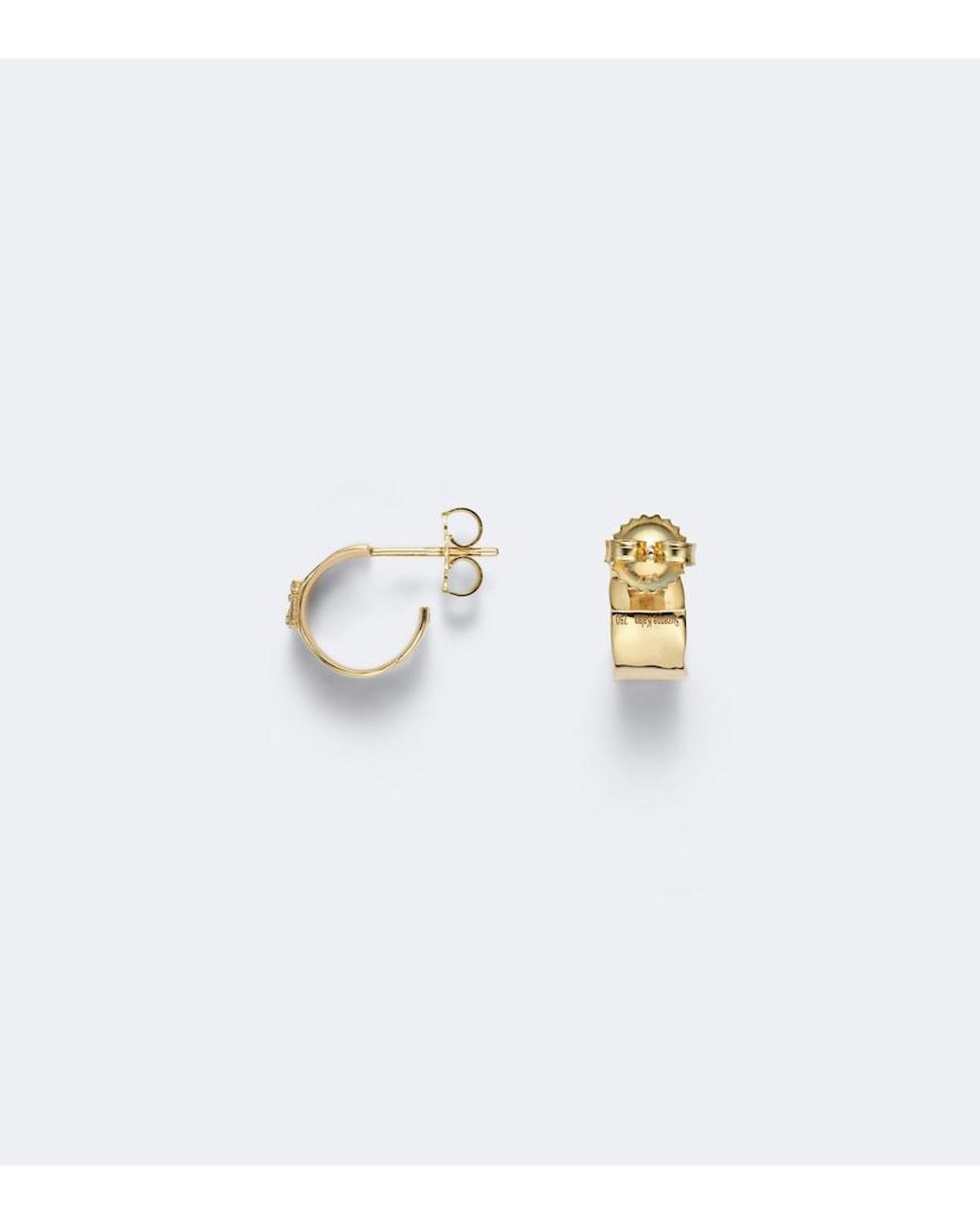 Suzanne Kalan White Mini 18Kt Hoop Earrings With Diamonds