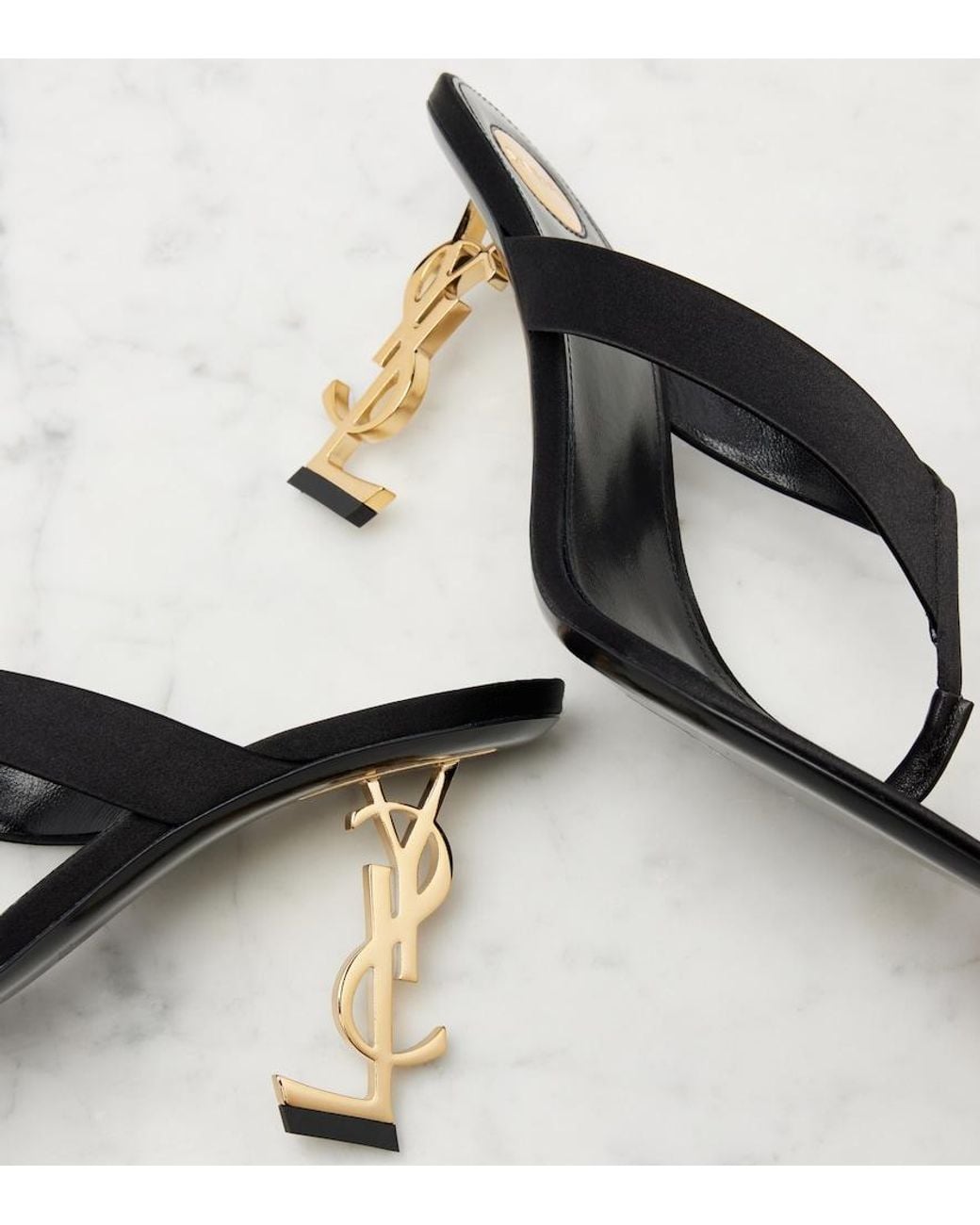 Saint Laurent Black Opyum Mule Sandal