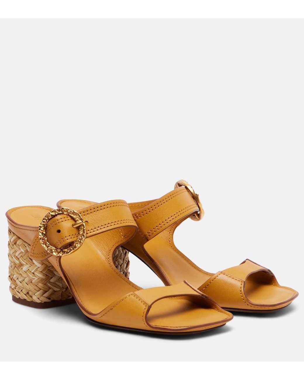 Zimmermann Brown Talia 105 Leather Mules