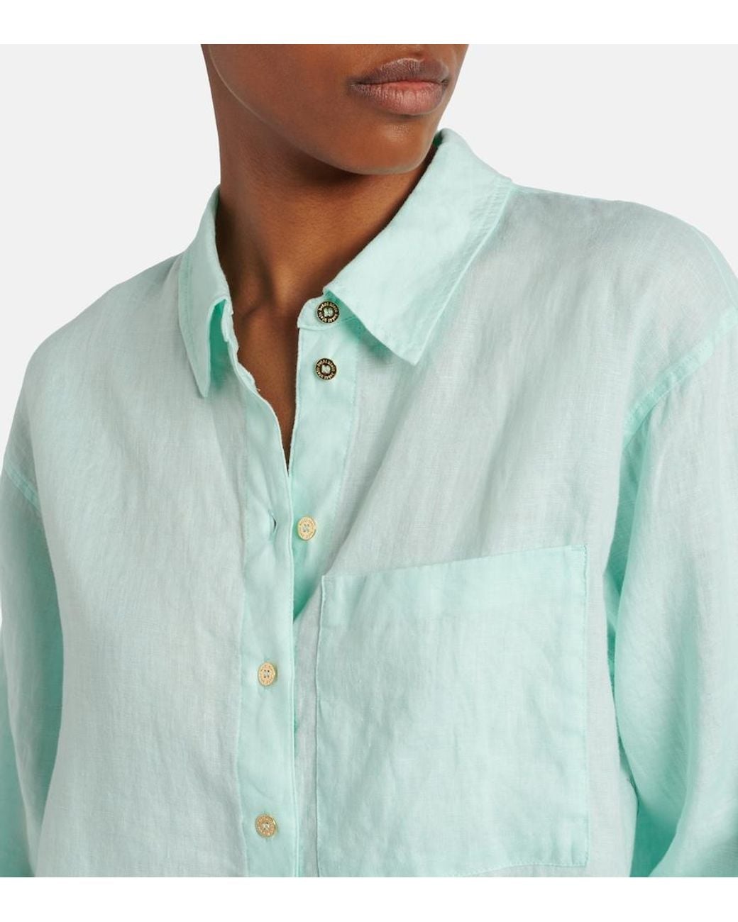 Heidi Klein Green Corfu Linen Shirt