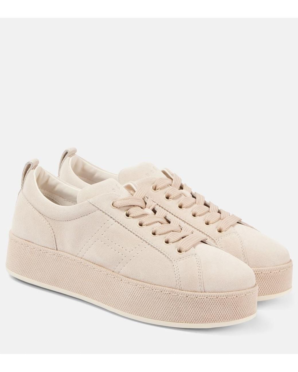 Hogan Natural H681 Suede Platform Sneakers