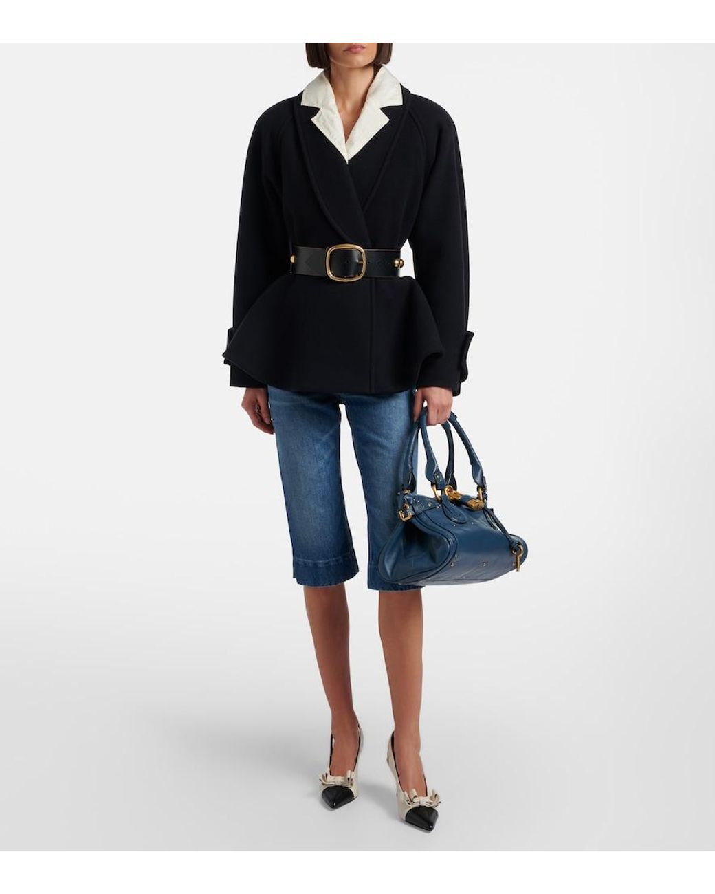 Chloé Blue Paddington Leather Shoulder Bag