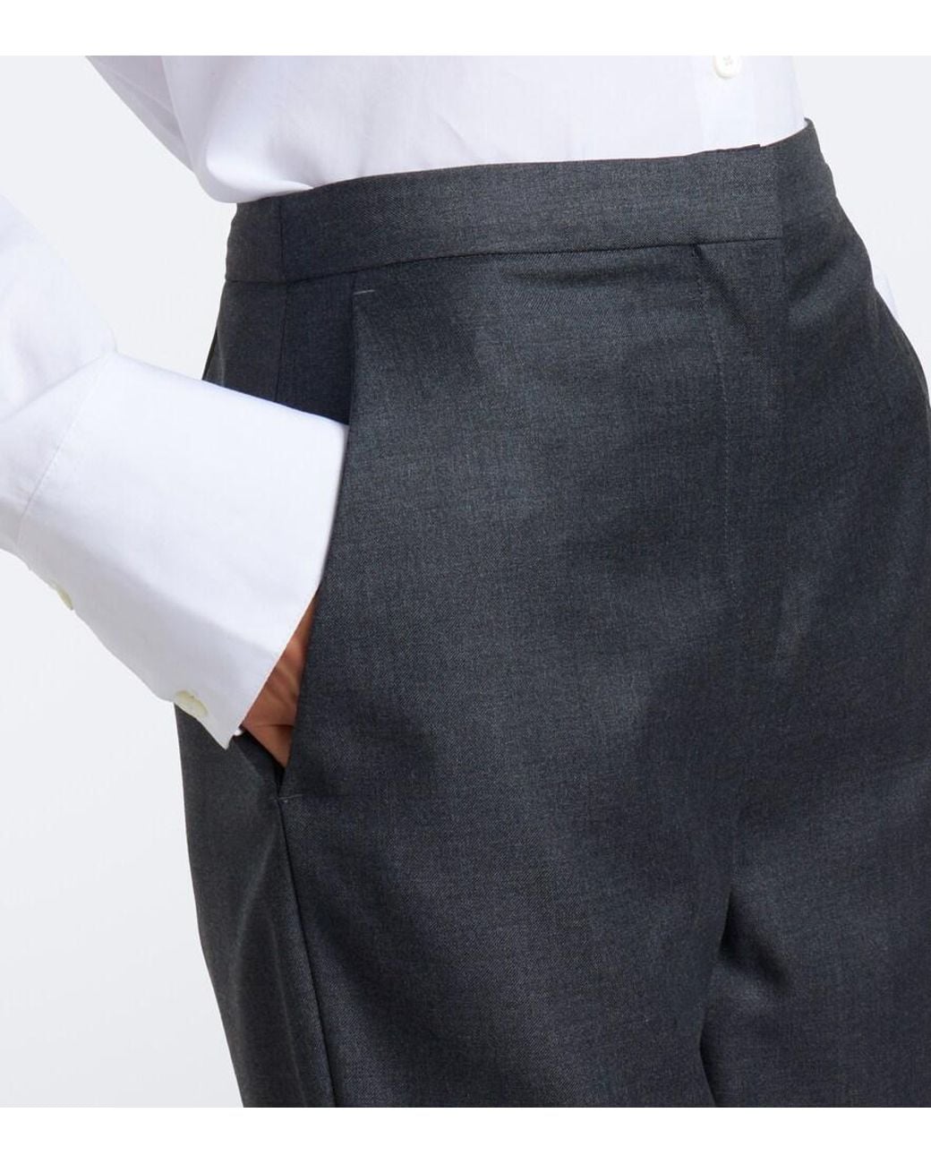 Loulou de Saison Gray Robi Virgin Wool Bermuda Shorts