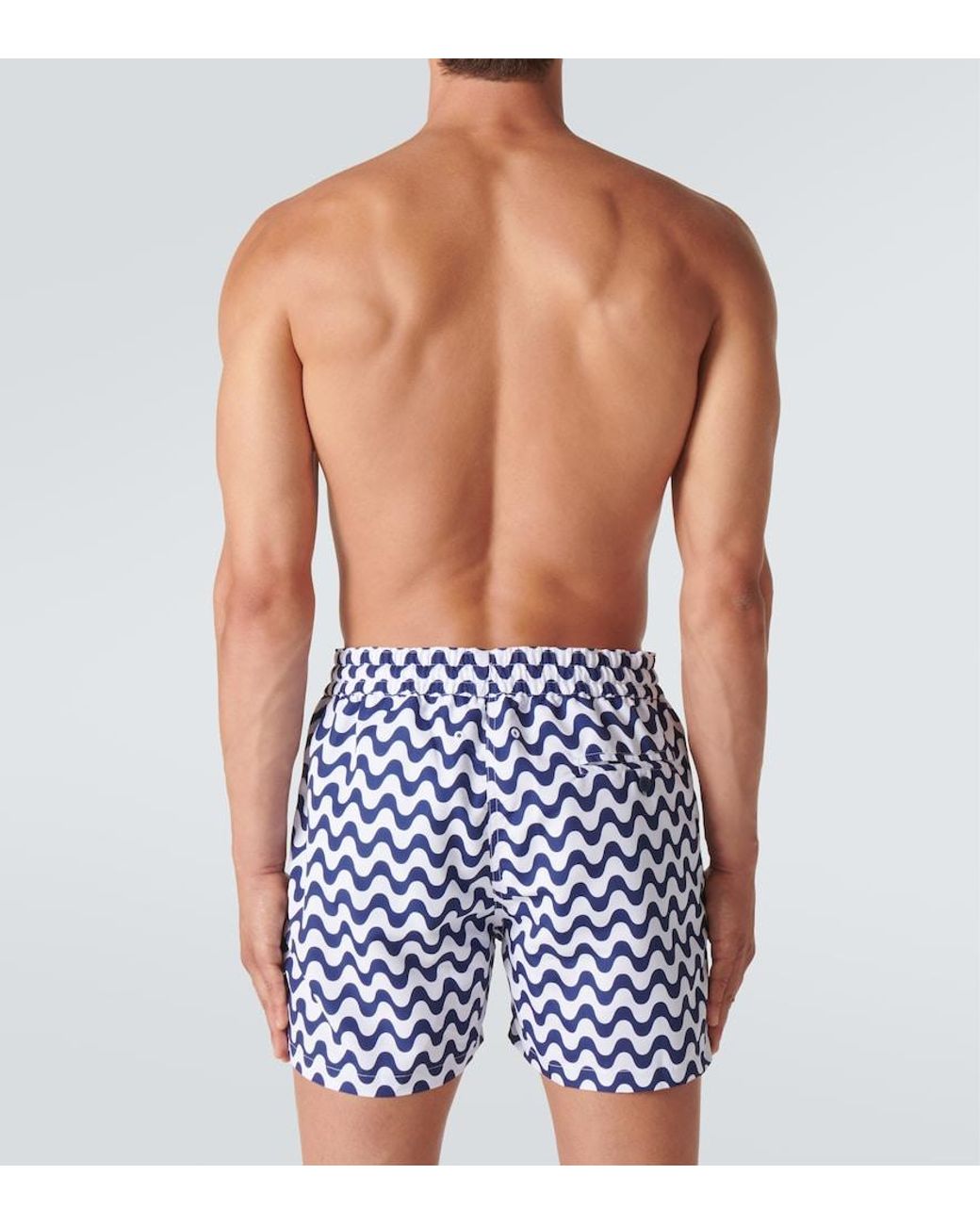 Frescobol Carioca Blue Copacabana Printed Swim Shorts for men