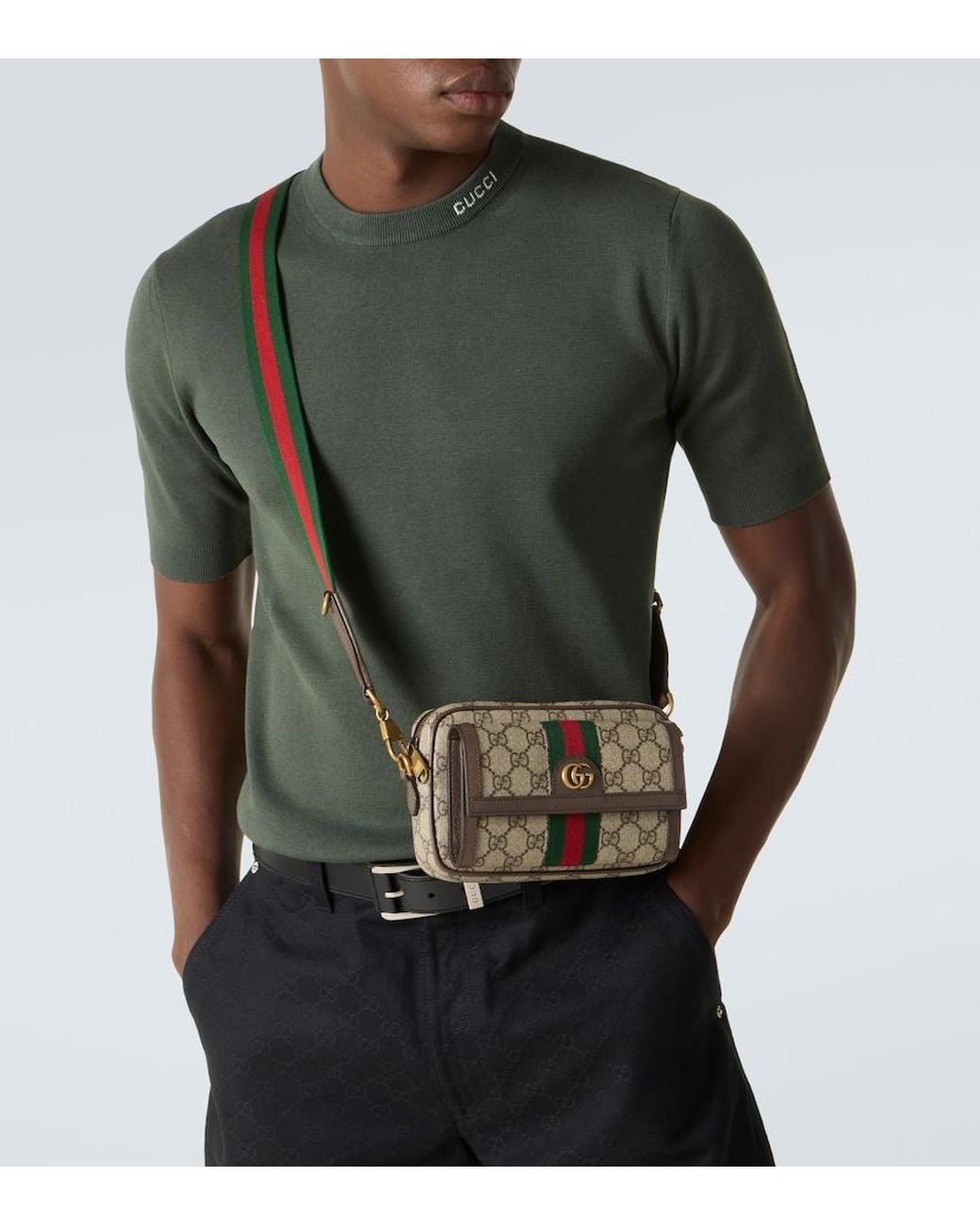 Gucci Brown Ophidia Mini Gg Supreme Canvas Bag