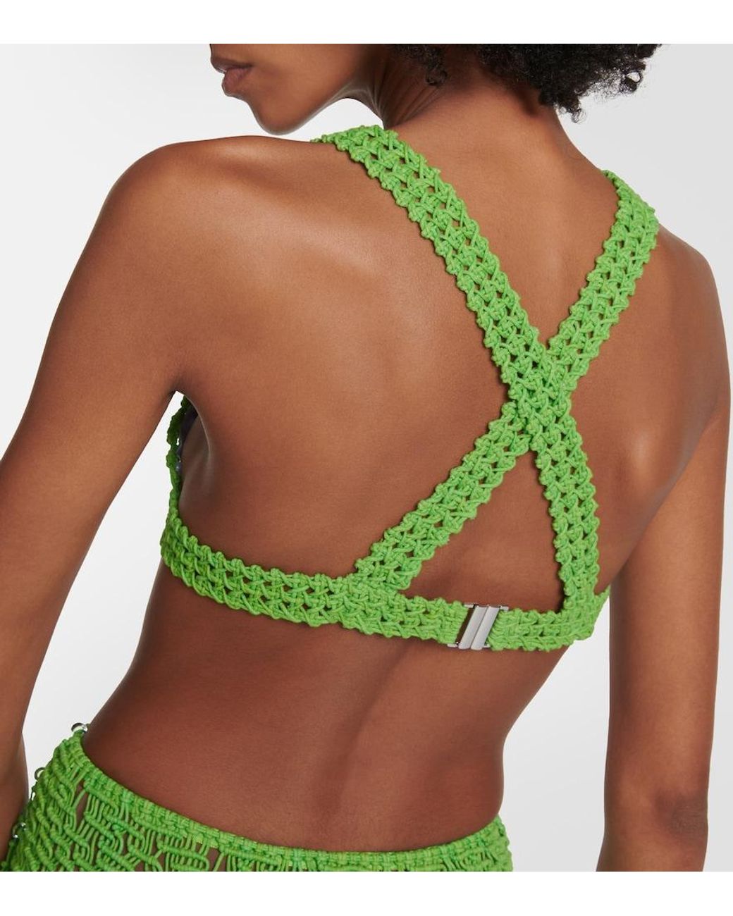 Roberta Einer Green Element Crochet Cotton Bralette