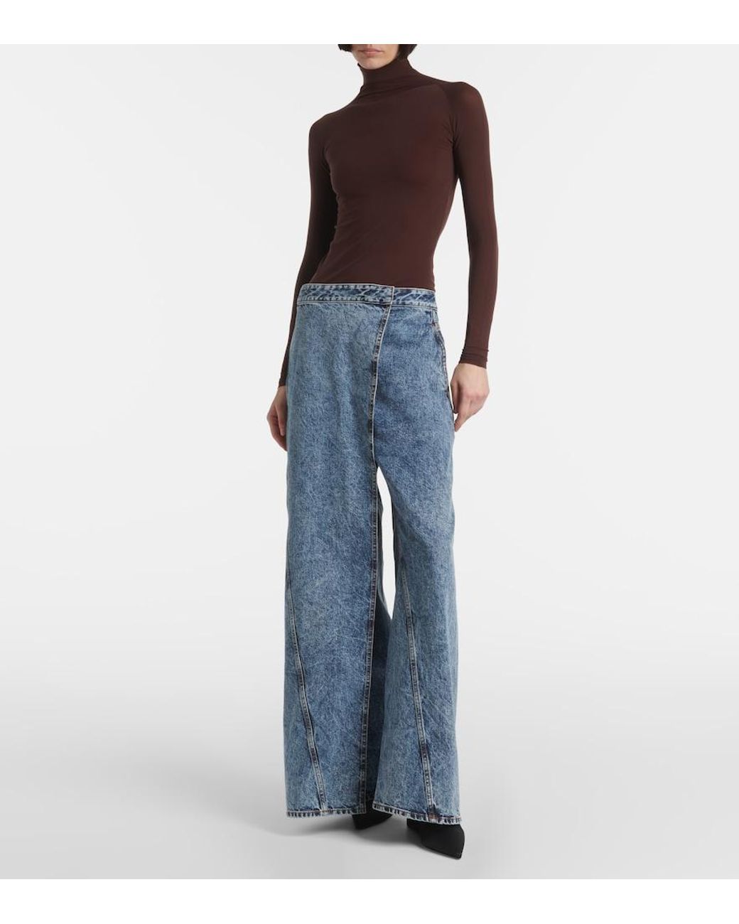 Alaïa Brown Jersey Top