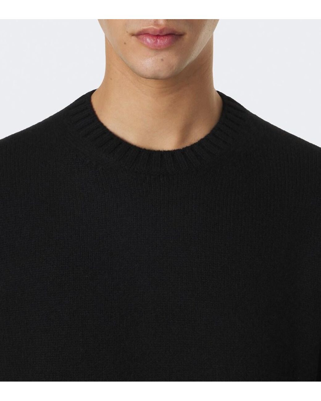 Saman Amel Black Elio Cashmere Sweater for men