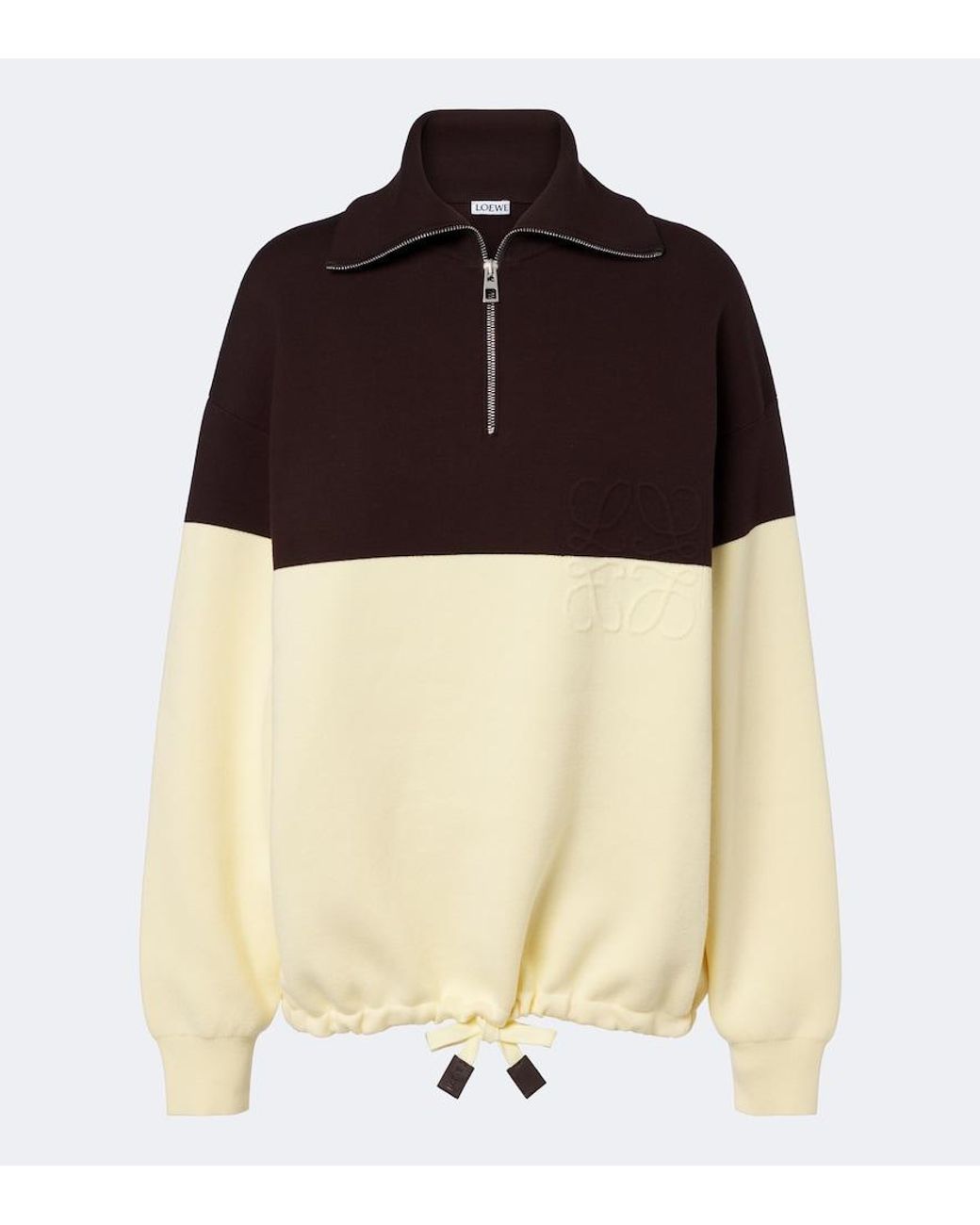 Loewe Multicolor Anagram Cotton-Blend Half-Zip Sweater