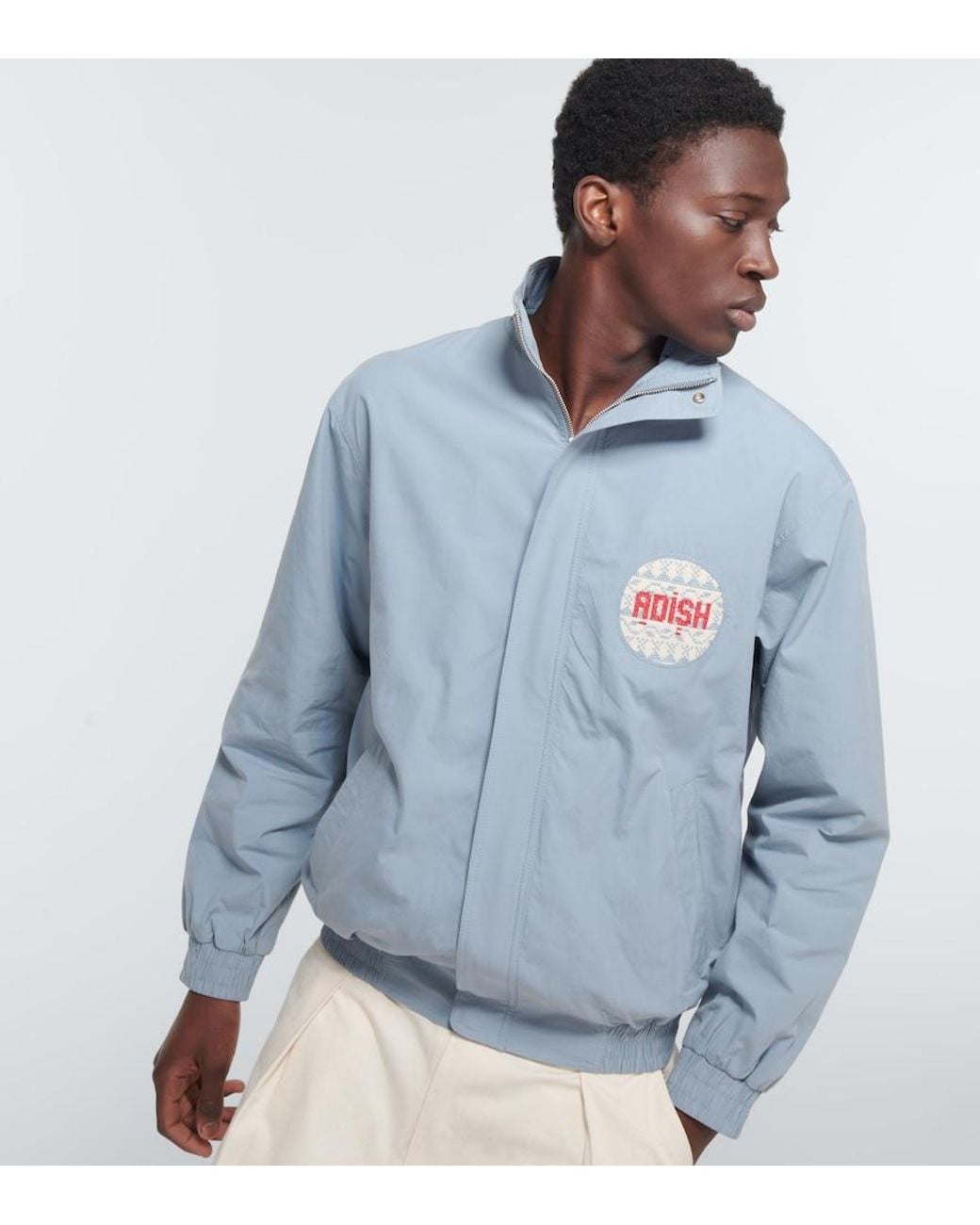 Adish Blue Logo Track Jacket for men